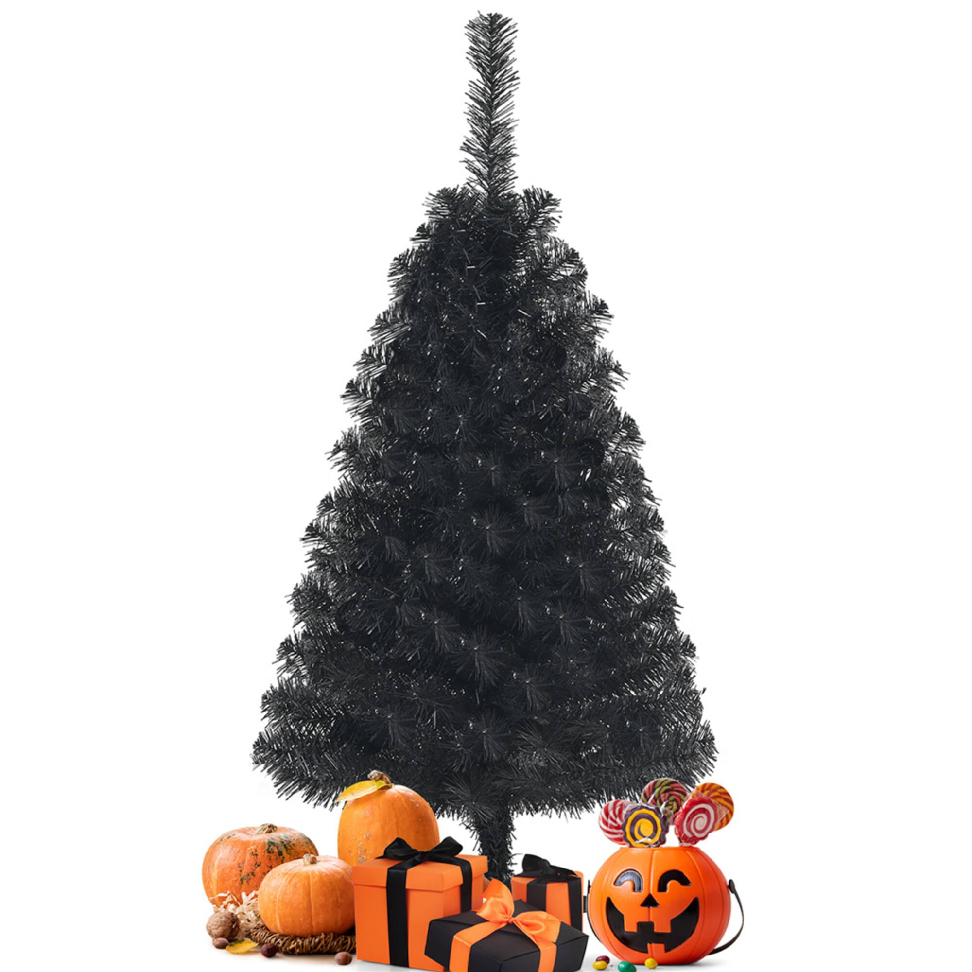 Costway 3ft. Unlit Matte Black Artificial Christmas Tree